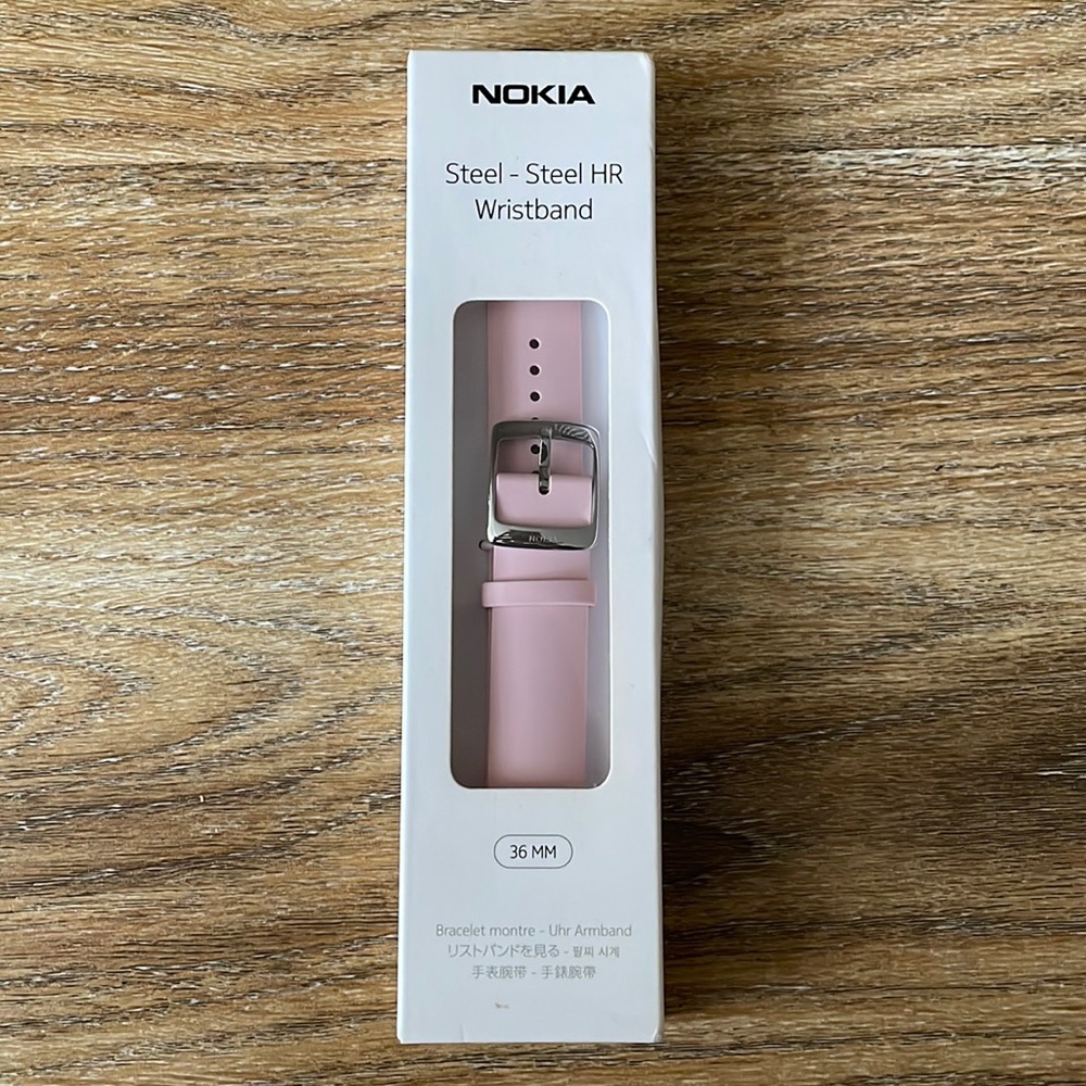 Nokia Steel HR Wristband 36 mm Light Pink NWT